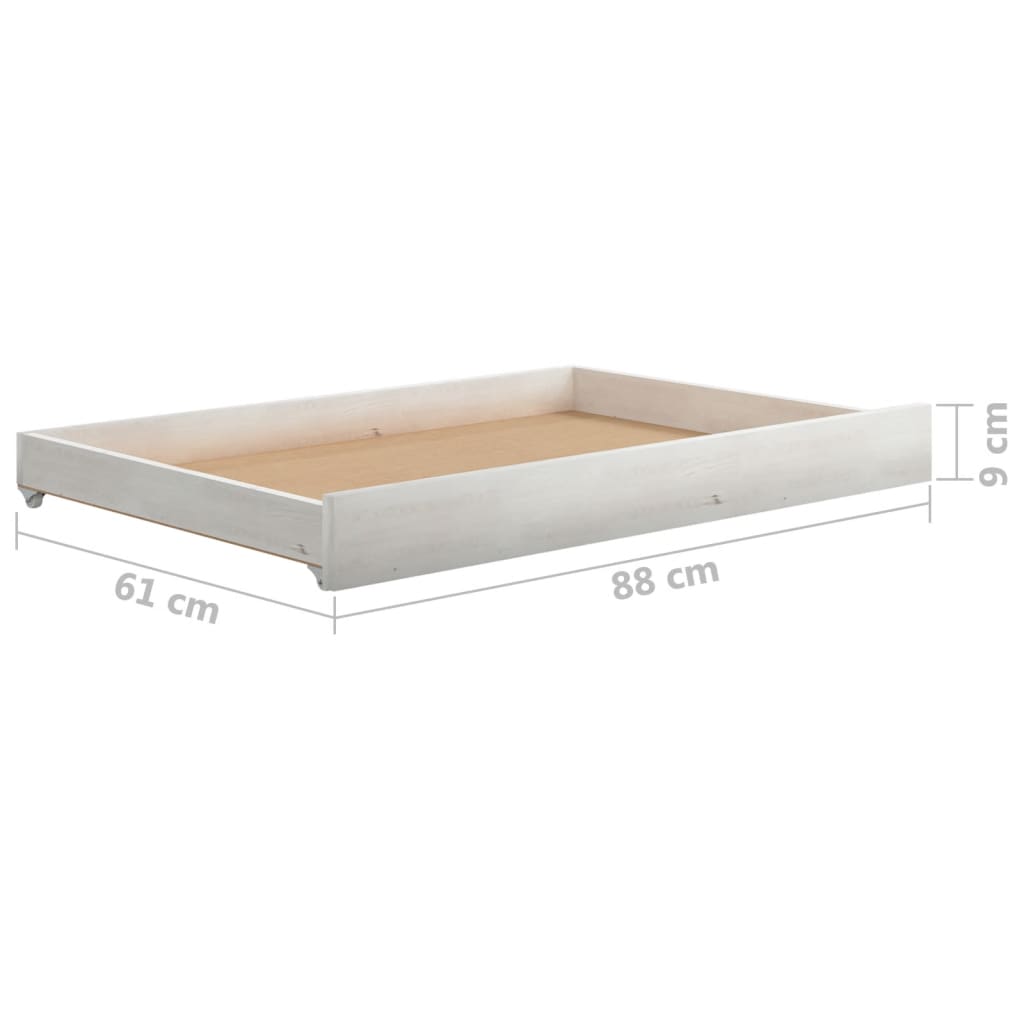 Lit coulissant sans matelas 2x(90x200) cm blanc - XIOS
