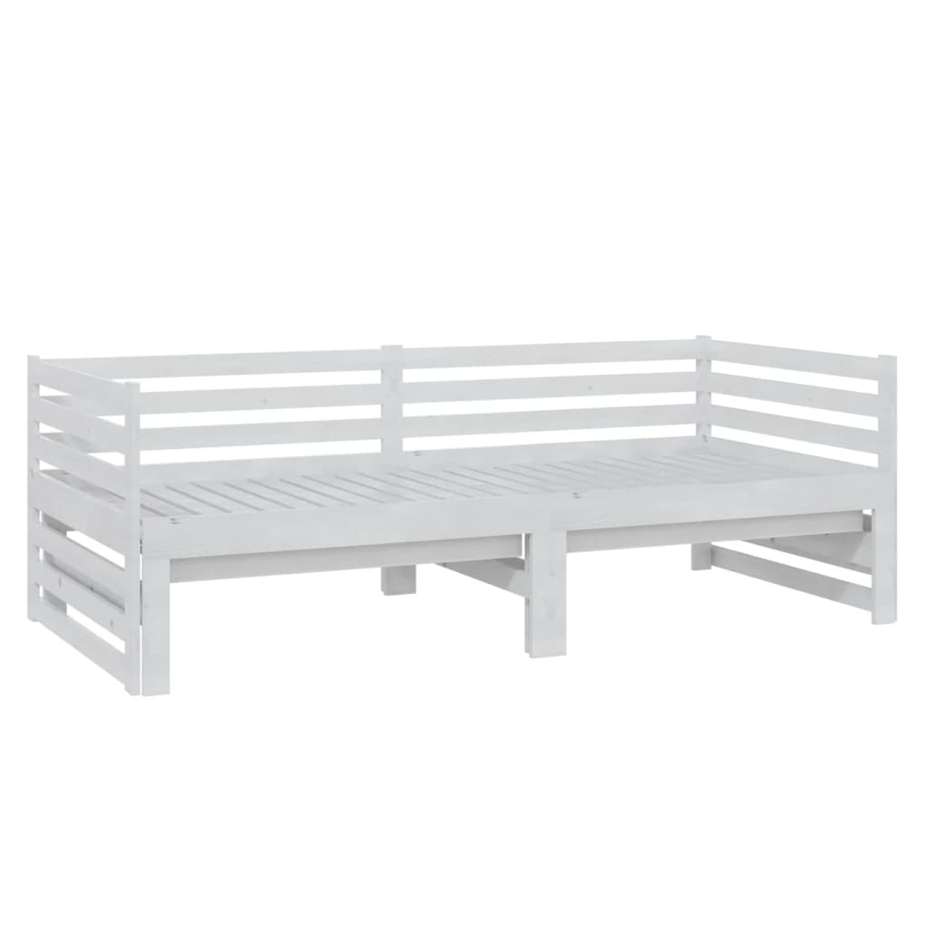 Lit coulissant sans matelas 2x(90x200) cm blanc - XIOS