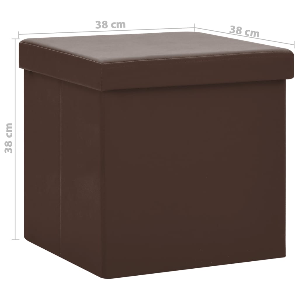 Tabouret de rangement pliable Marron PVC - XIOS