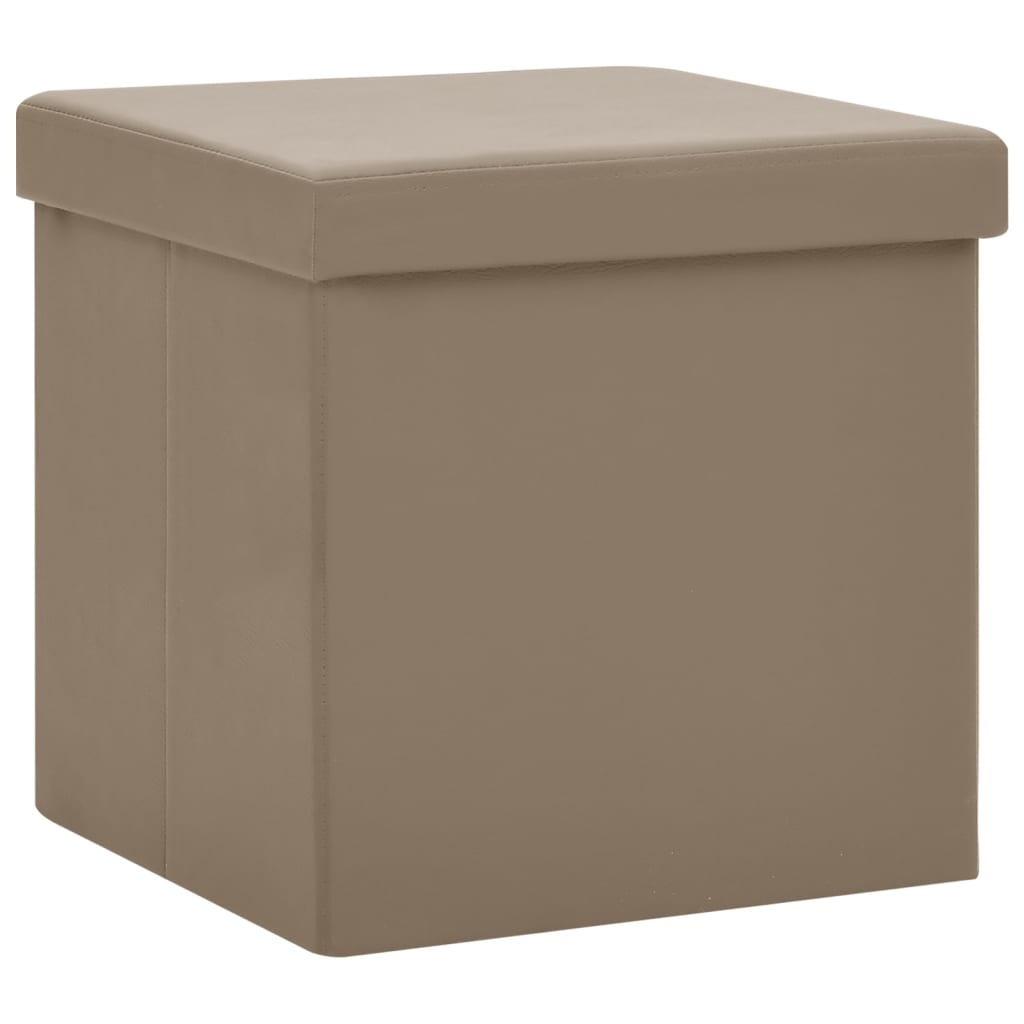 Tabouret de rangement pliable Cappuccino PVC - XIOS