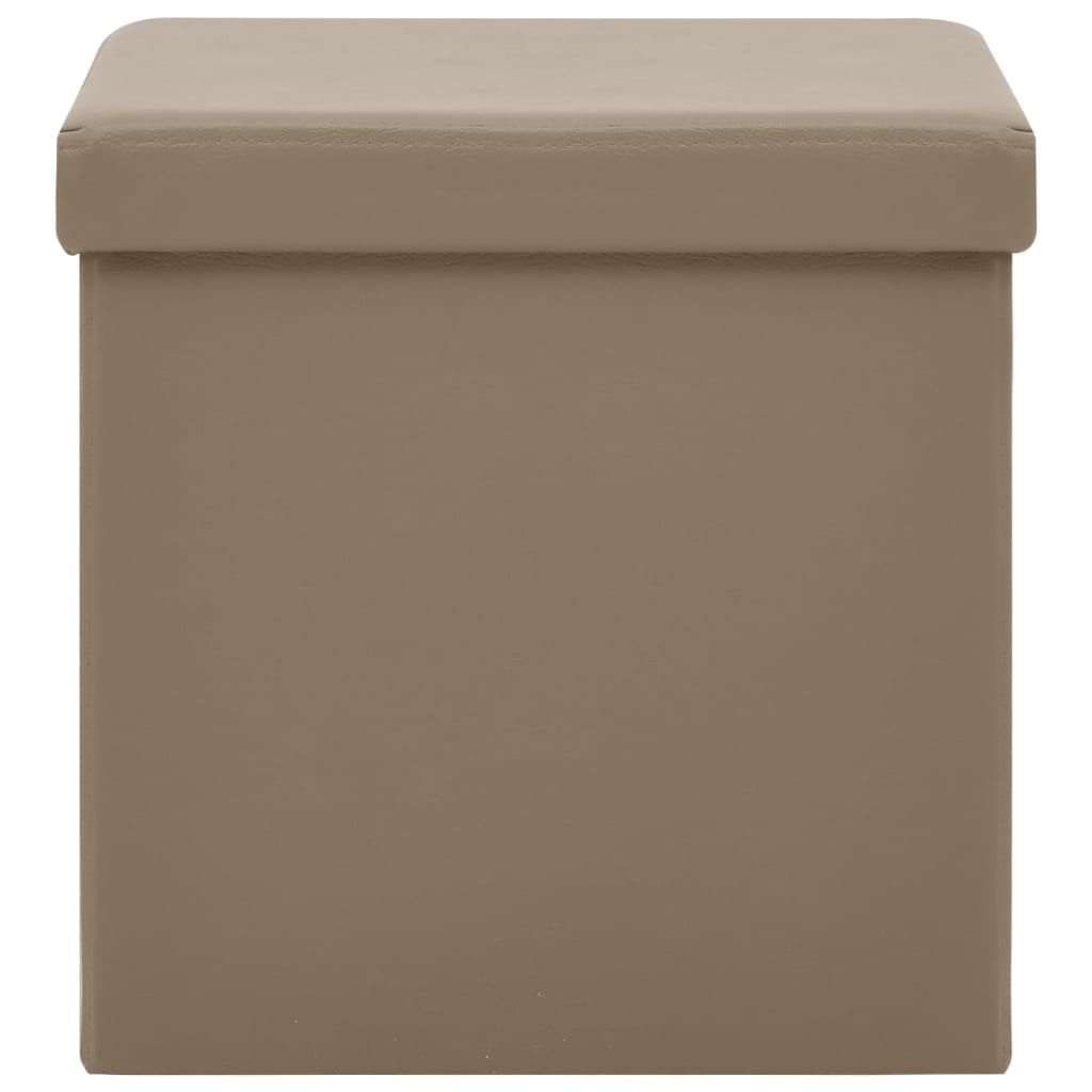 Tabouret de rangement pliable Cappuccino PVC - XIOS