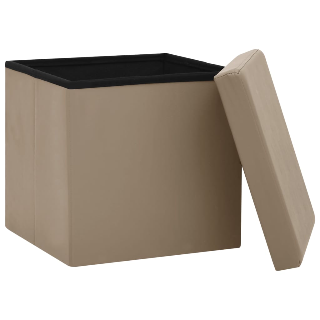 Tabouret de rangement pliable Cappuccino PVC - XIOS