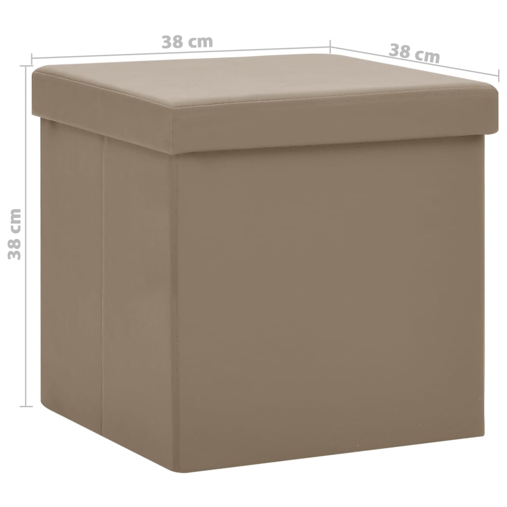 Tabouret de rangement pliable Cappuccino PVC - XIOS