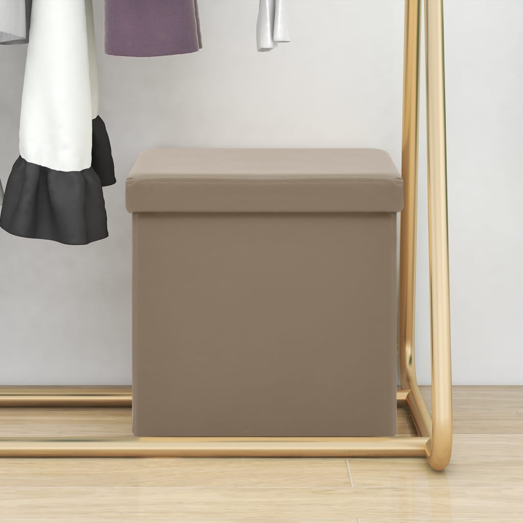 Tabouret de rangement pliable Cappuccino PVC - XIOS