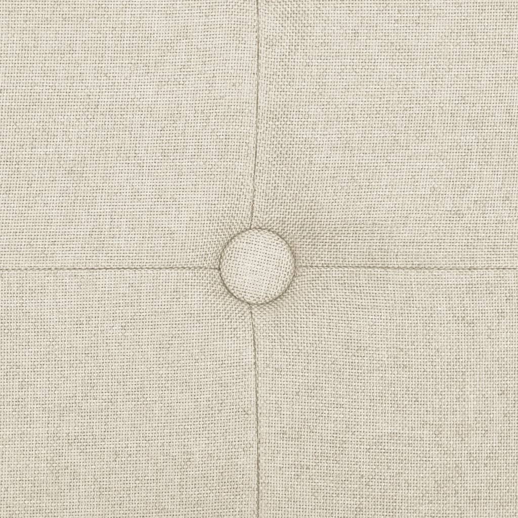 Banc de rangement pliable Blanc crème Faux lin - XIOS