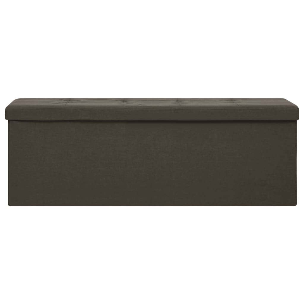 Banc de rangement pliable Marron foncé Faux lin - XIOS