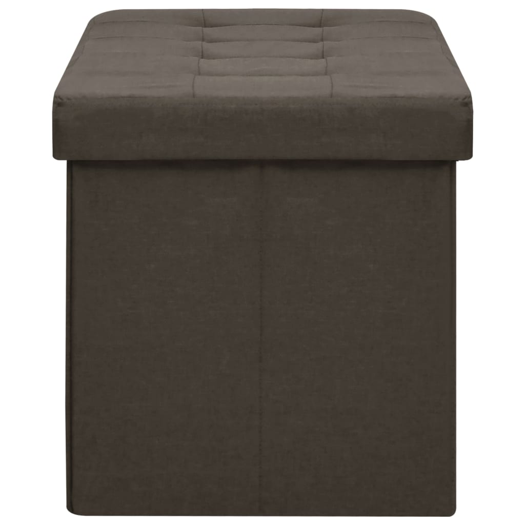Banc de rangement pliable Marron foncé Faux lin - XIOS
