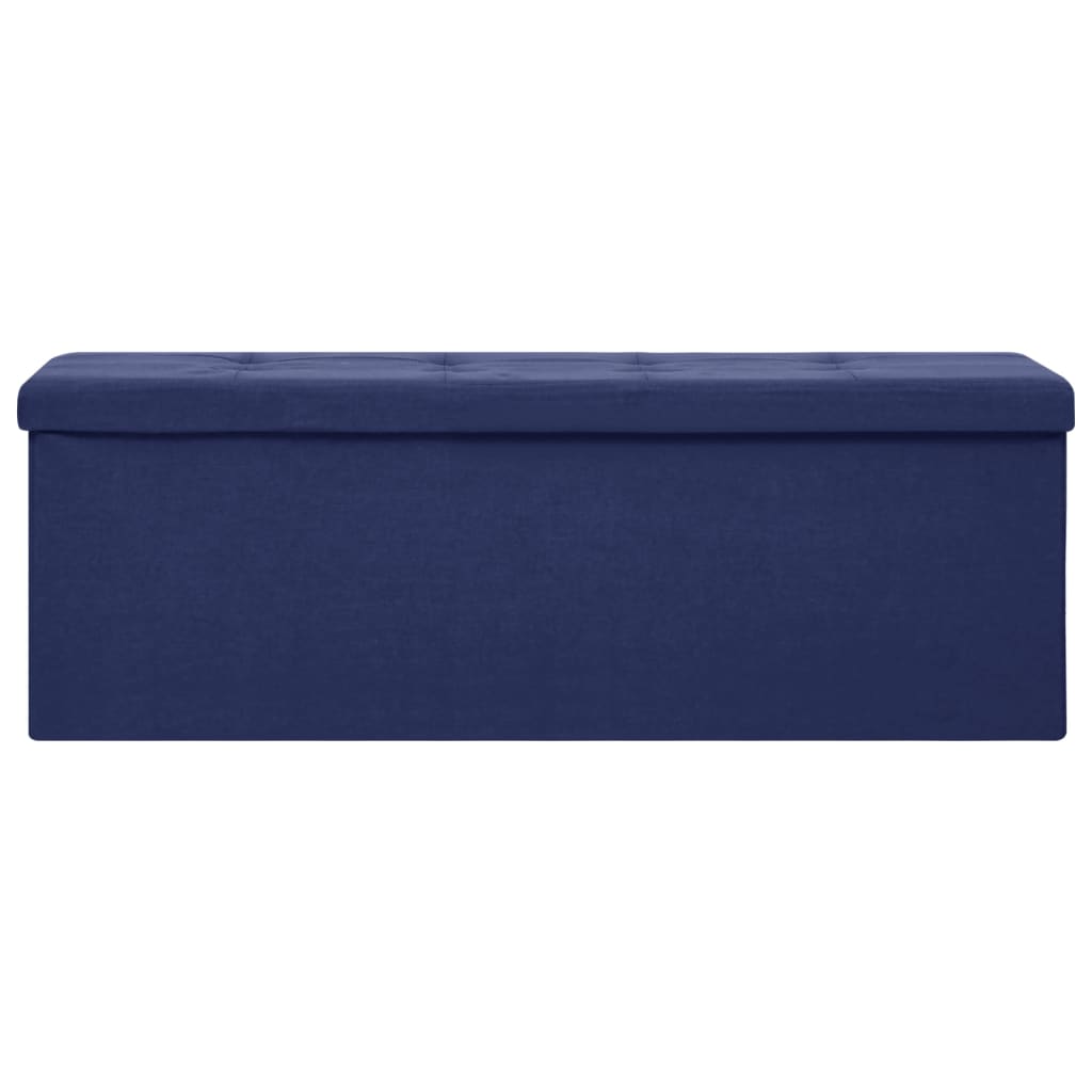 Banc de rangement pliable Bleu Faux lin - XIOS