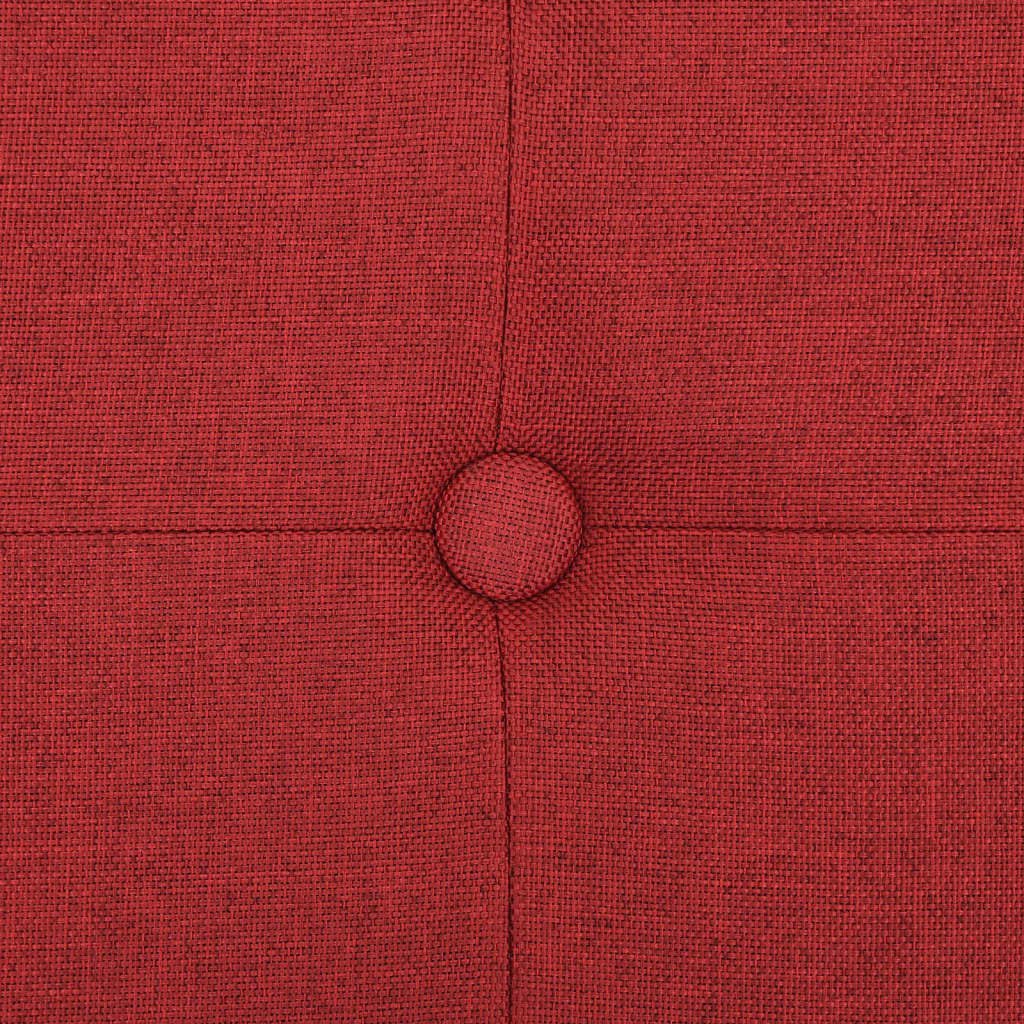 Banc de rangement pliable Rouge bordeaux Faux lin - XIOS