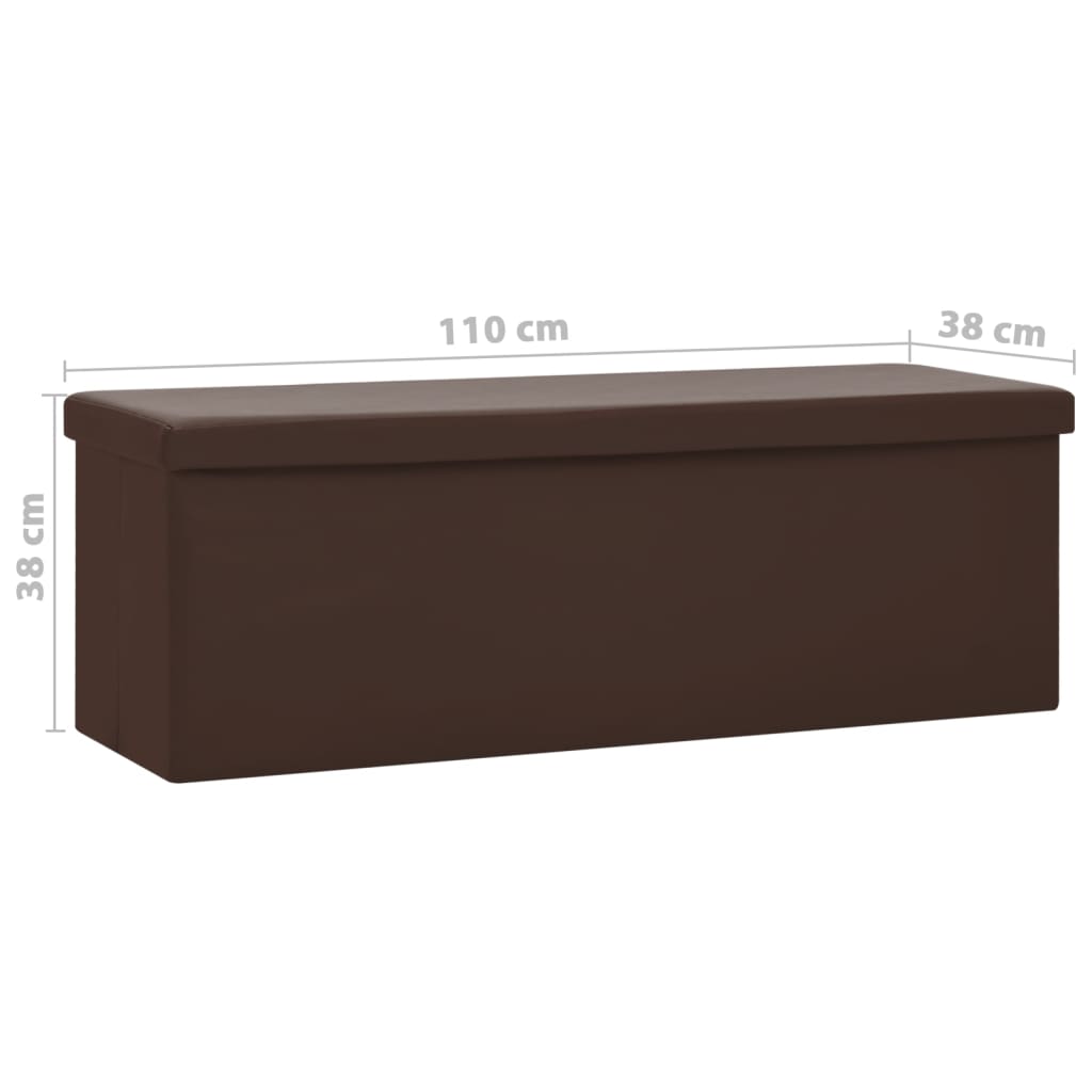 Banc de rangement pliable Marron PVC - XIOS