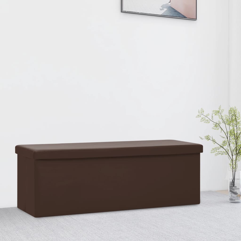 Banc de rangement pliable Marron PVC - XIOS