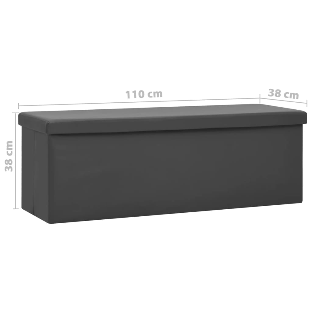 Banc de rangement pliable Gris PVC - XIOS