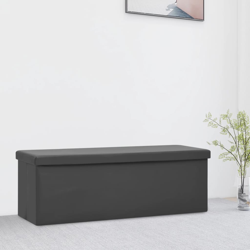 Banc de rangement pliable Gris PVC - XIOS