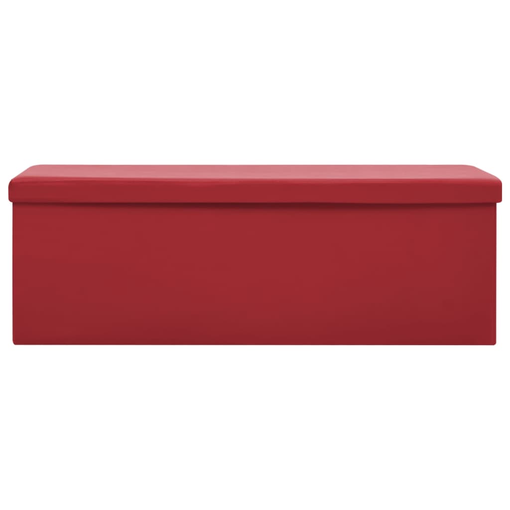 Banc de rangement pliable Rouge bordeaux PVC - XIOS