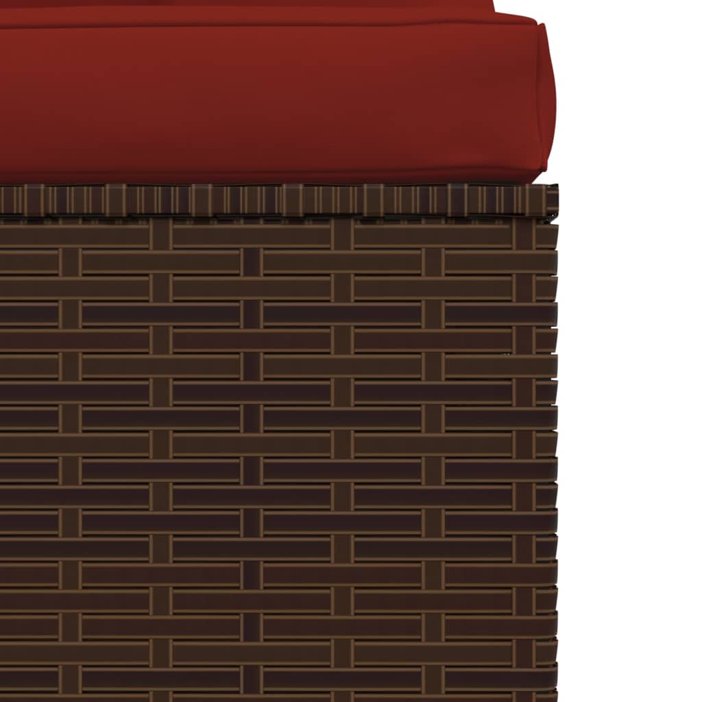 Salon de jardin 4 pcs avec coussins Marron Résine tressée - XIOS