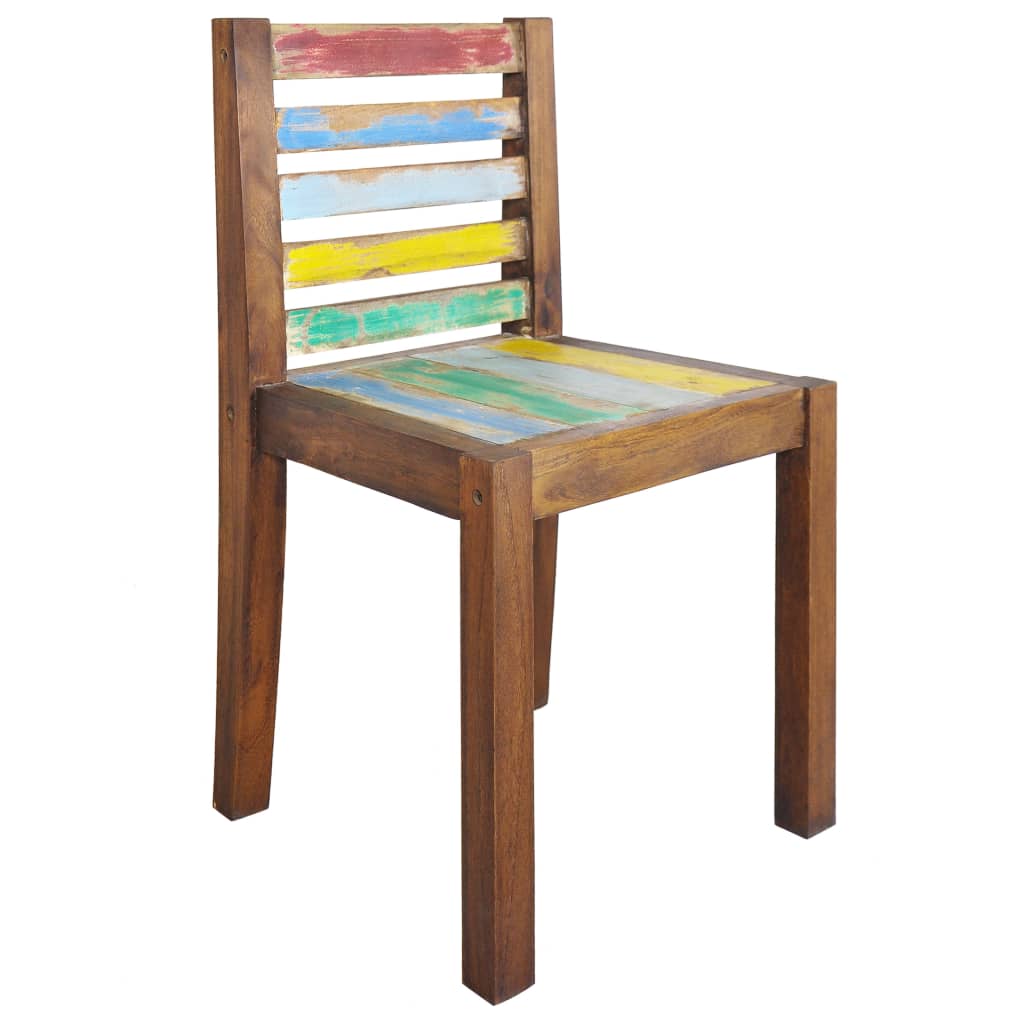 Chaises à manger lot de 6 bois de récupération solide - XIOS