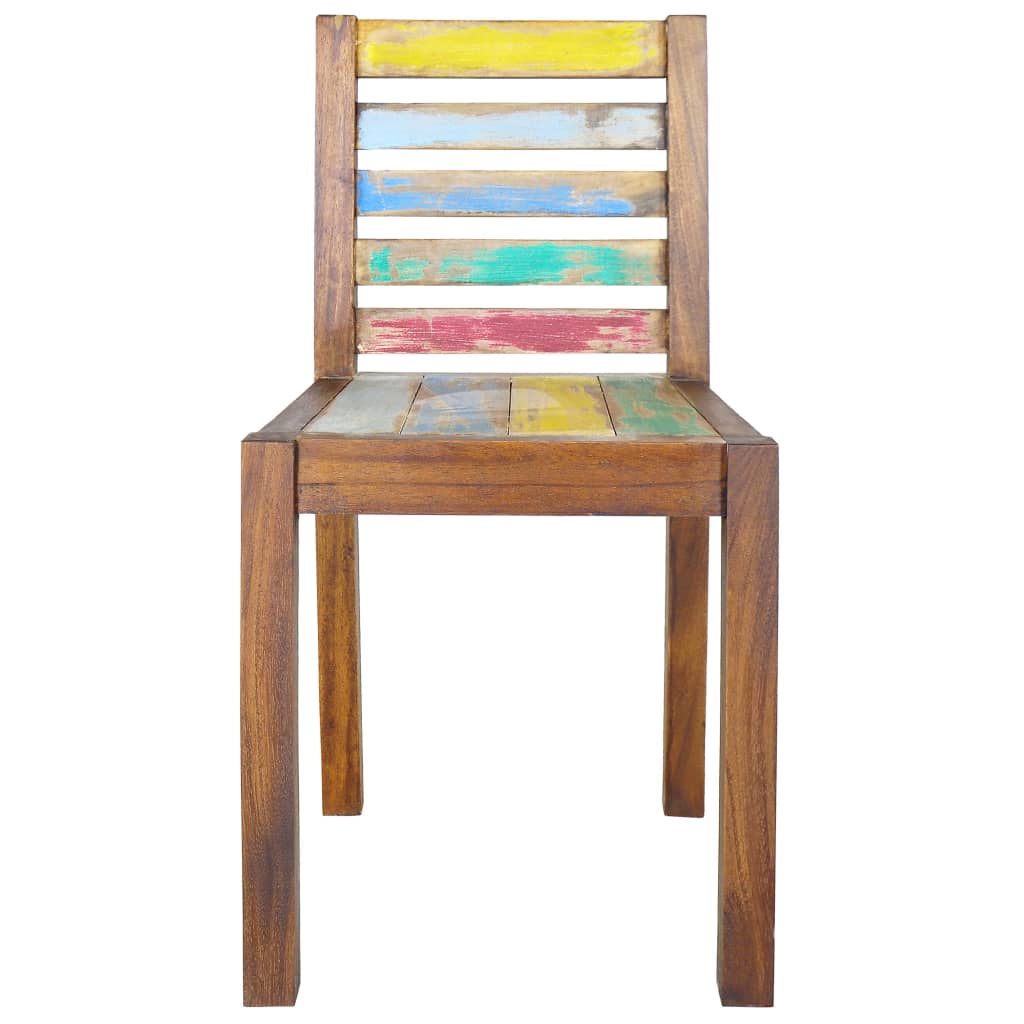 Chaises à manger lot de 6 bois de récupération solide - XIOS
