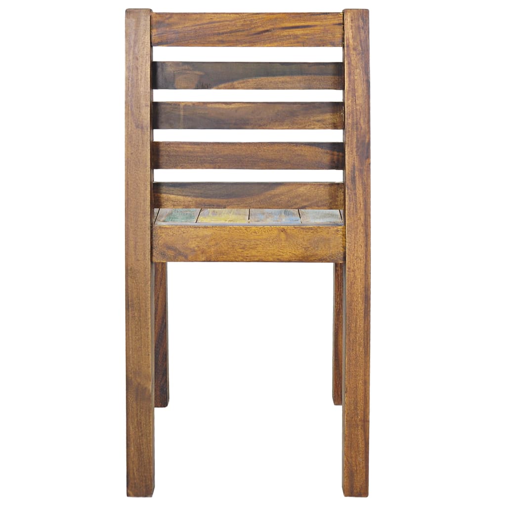 Chaises à manger lot de 6 bois de récupération solide - XIOS