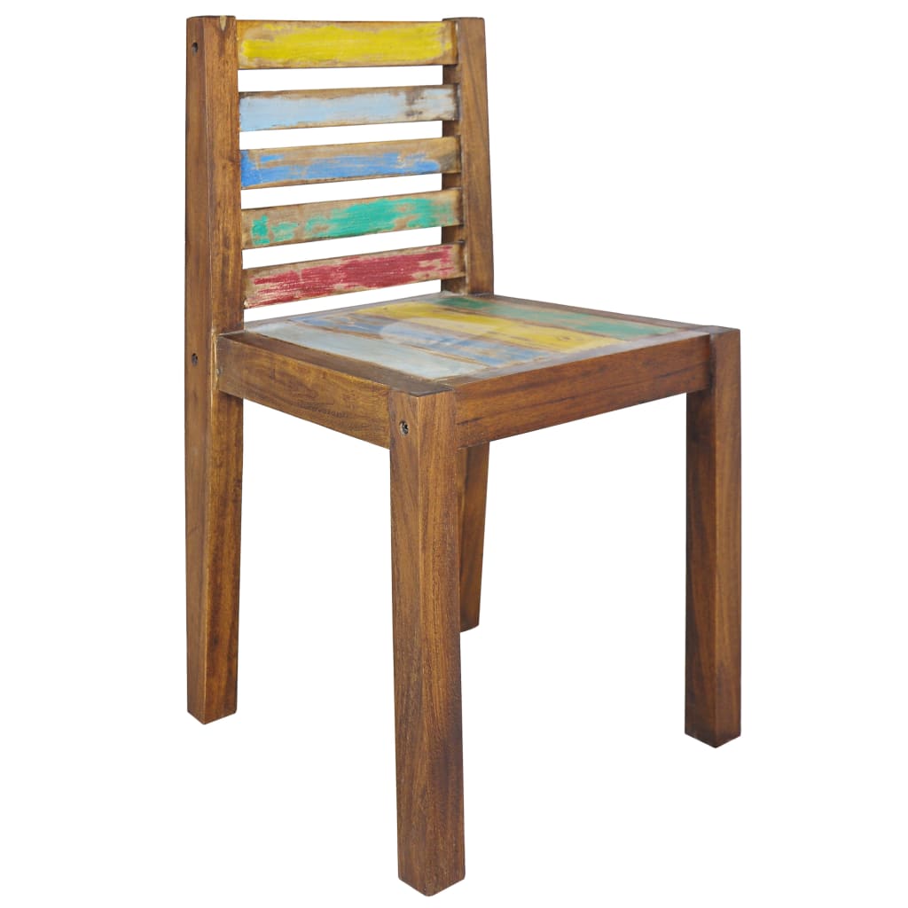 Chaises à manger lot de 6 bois de récupération solide - XIOS