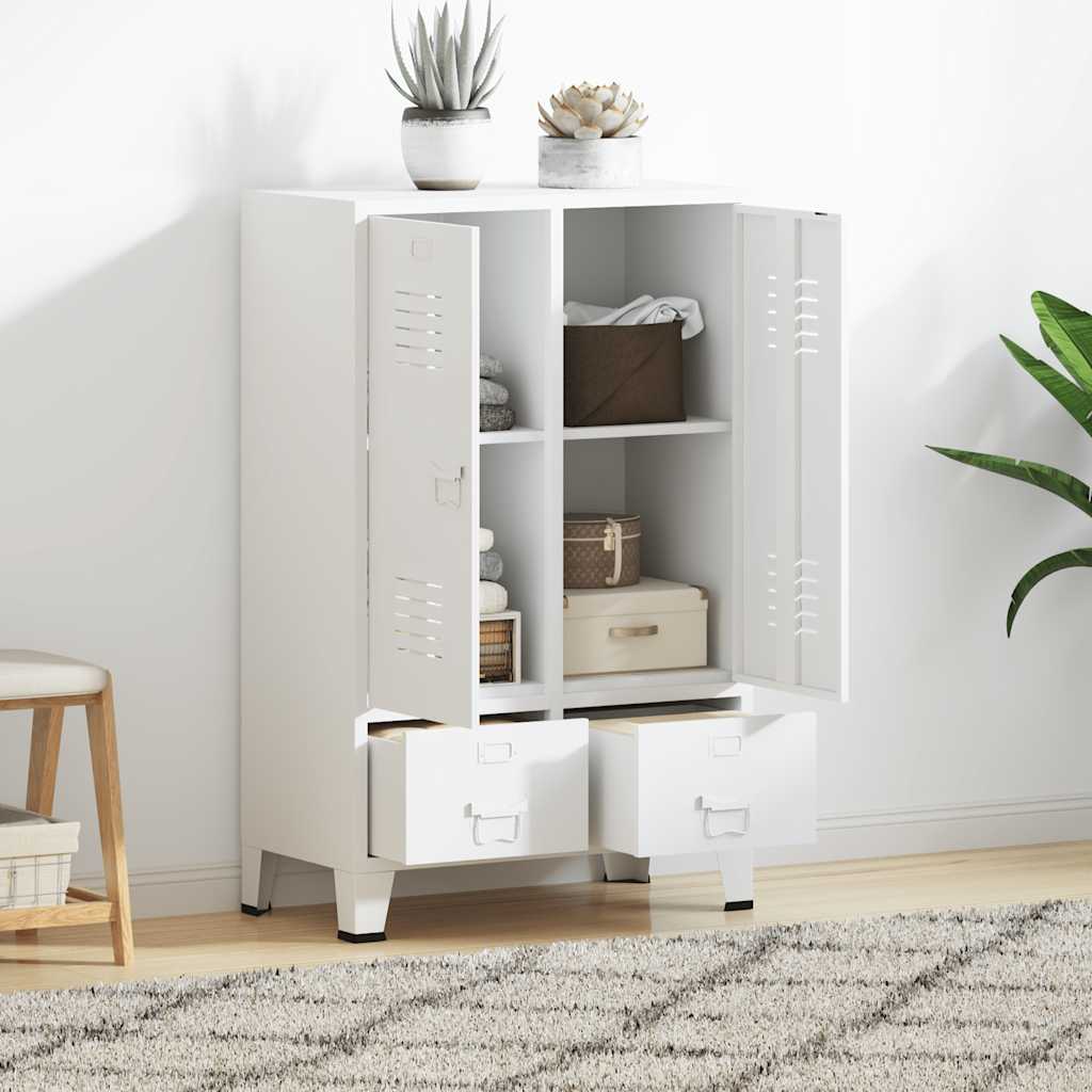 Garde-robe industrielle Blanc 67x35x107 cm Acier - XIOS