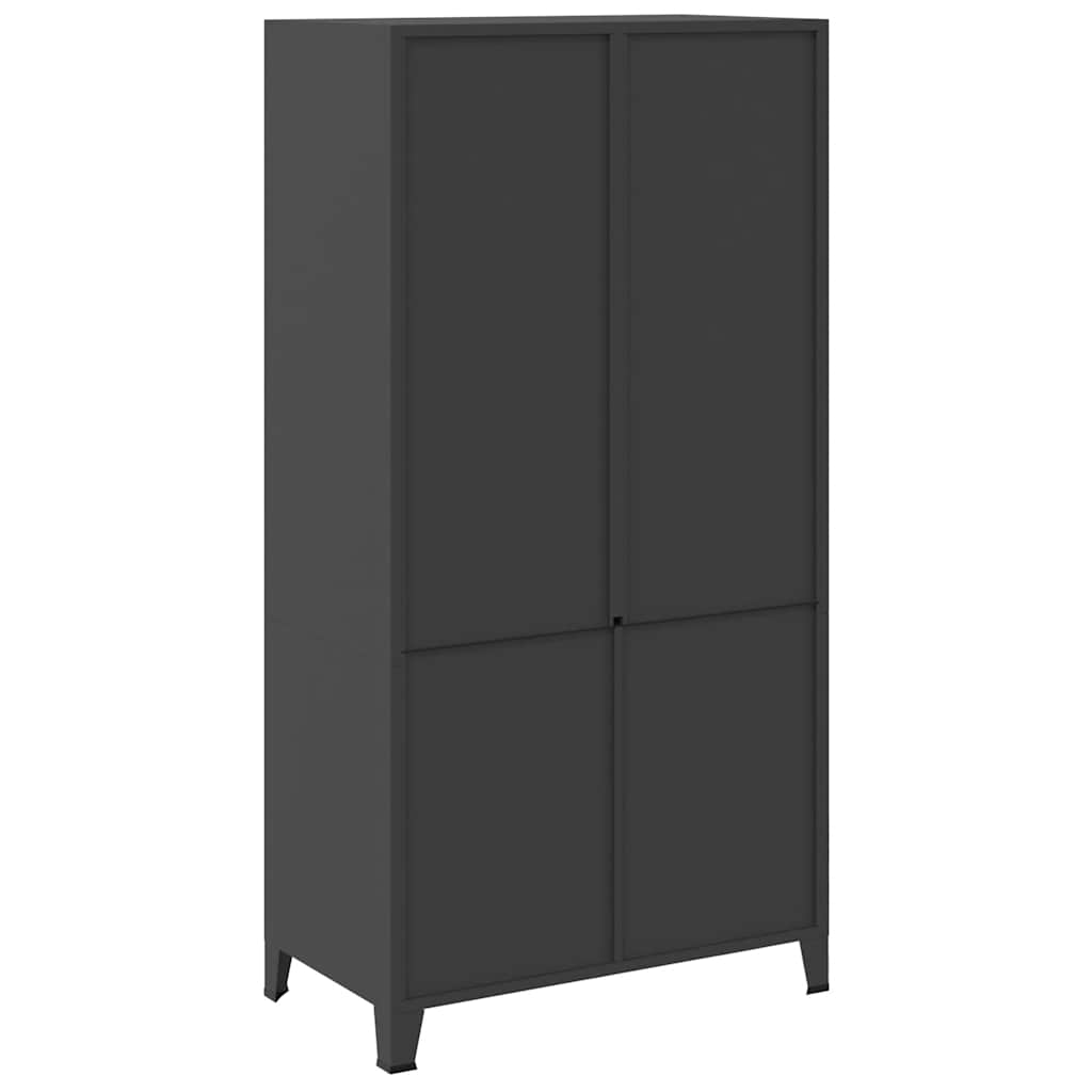 Garde-robe industrielle Noir 90x50x180 cm Métal - XIOS