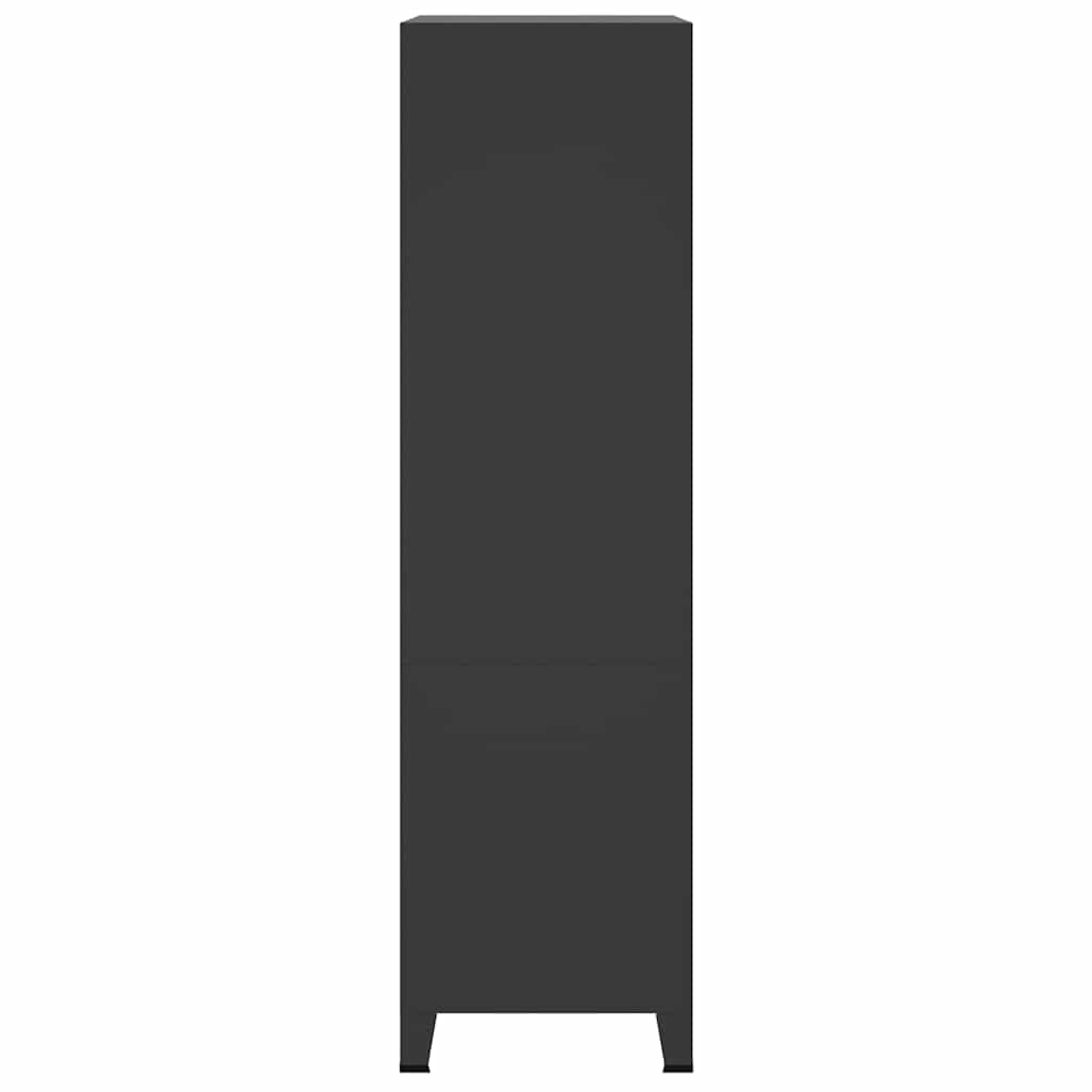 Garde-robe industrielle Noir 90x50x180 cm Métal - XIOS