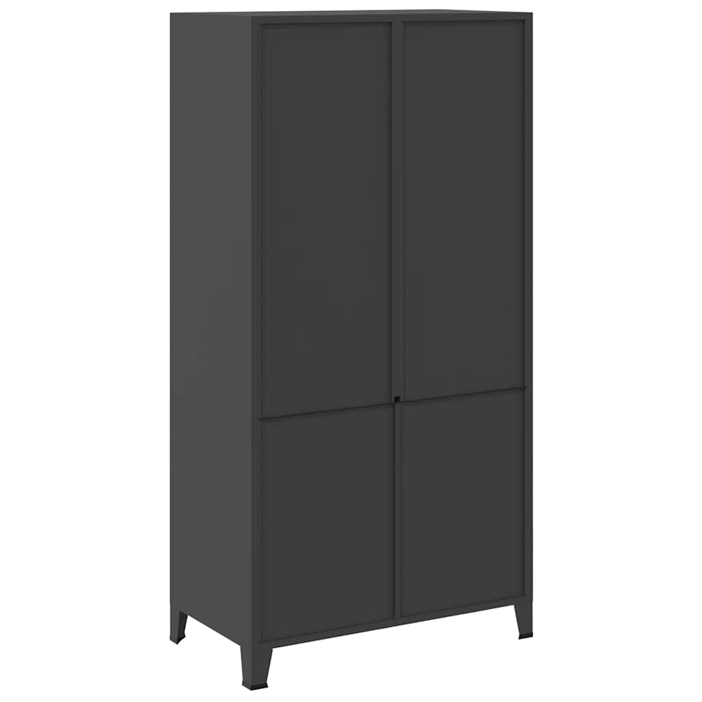 Garde-robe industrielle Noir 90x50x180 cm Métal - XIOS