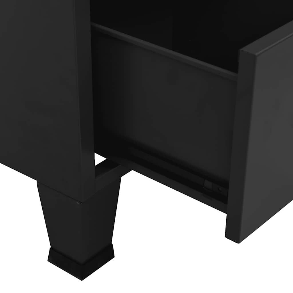 Garde-robe industrielle Noir 90x50x180 cm Métal - XIOS