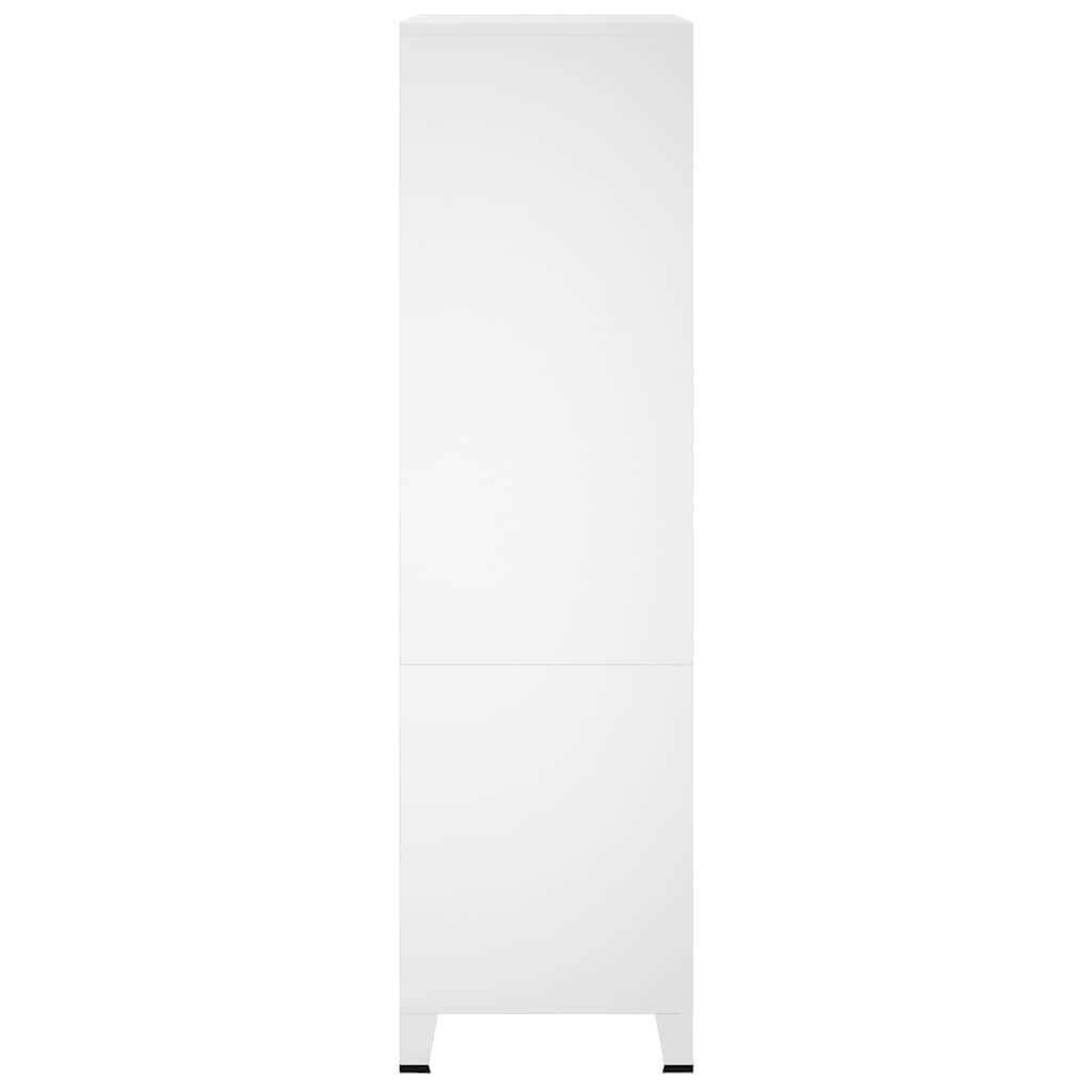 Garde-robe Blanc 90x50x180 cm Métal - XIOS