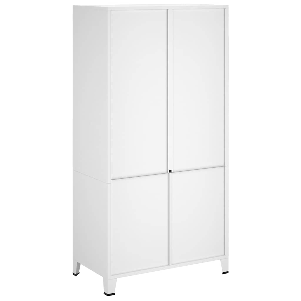 Garde-robe Blanc 90x50x180 cm Métal - XIOS
