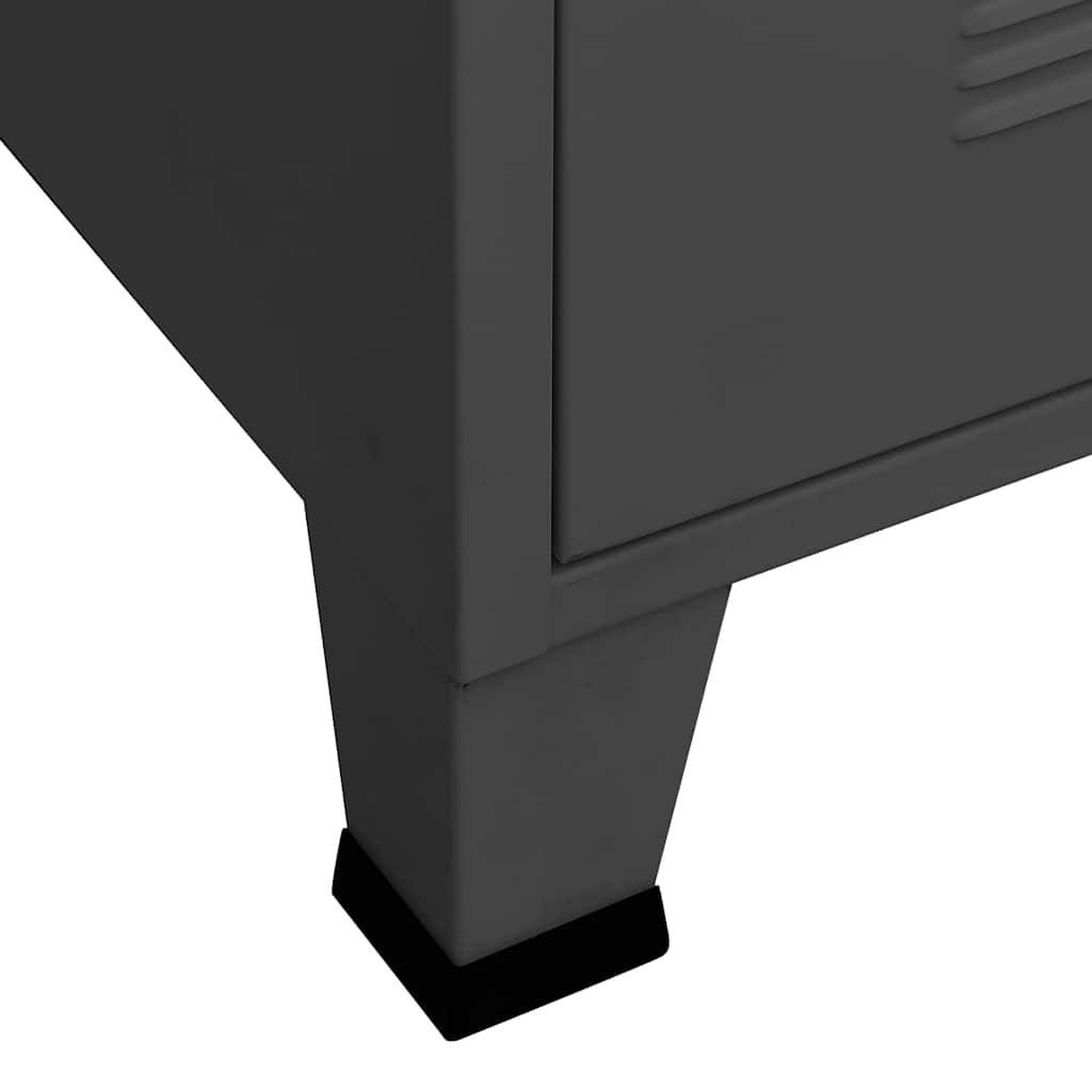 Garde-robe industrielle Anthracite 90x50x180 cm Métal - XIOS