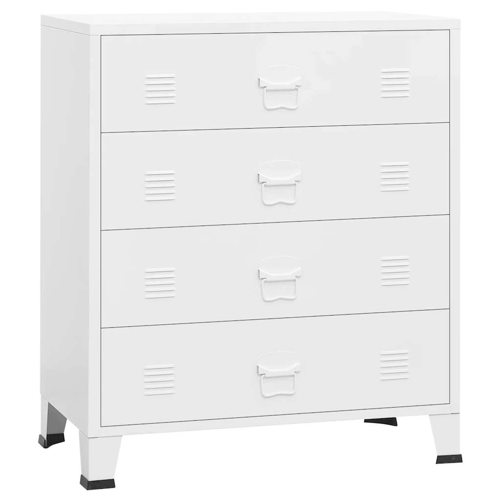 Armoire à tiroirs industrielle Blanc 78x40x93 cm Métal - XIOS