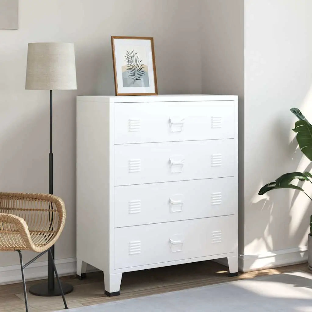 Armoire à tiroirs industrielle Blanc 78x40x93 cm Métal - XIOS