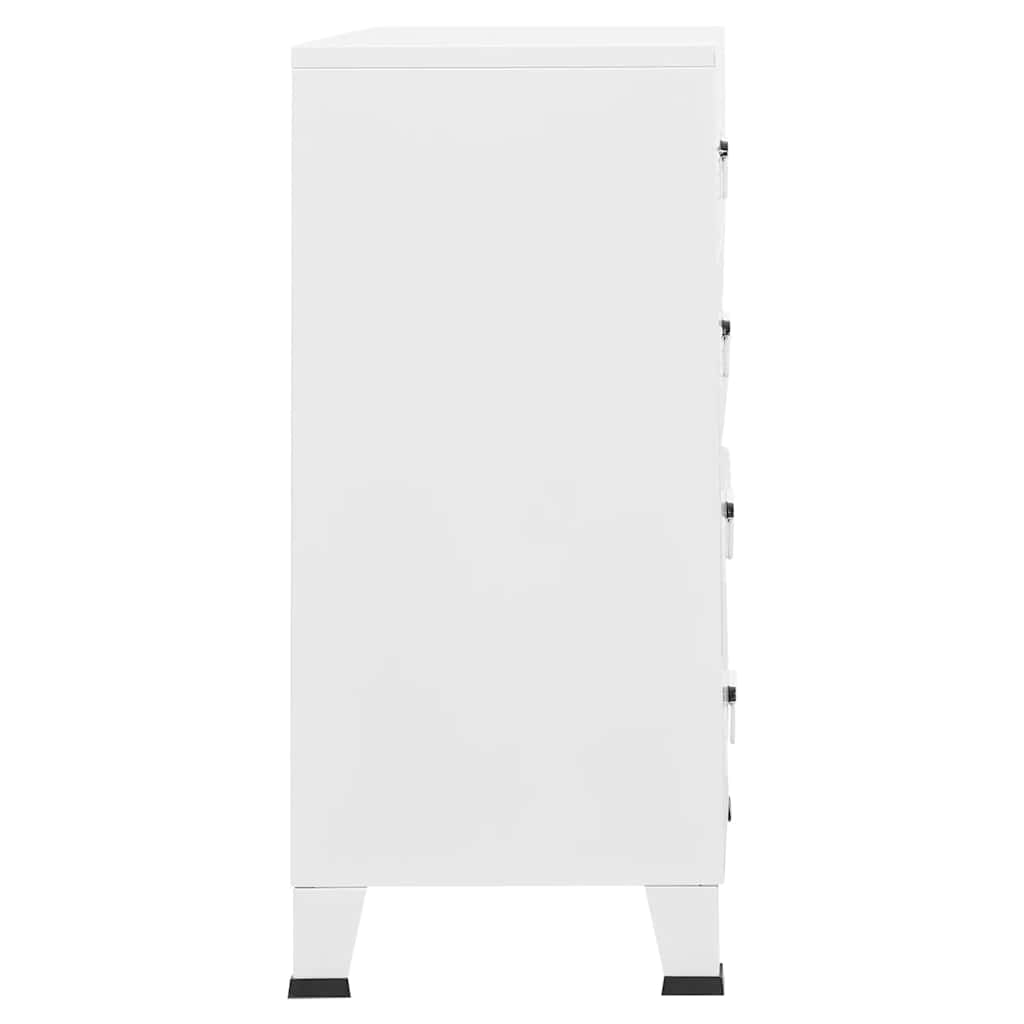 Armoire à tiroirs industrielle Blanc 78x40x93 cm Métal - XIOS