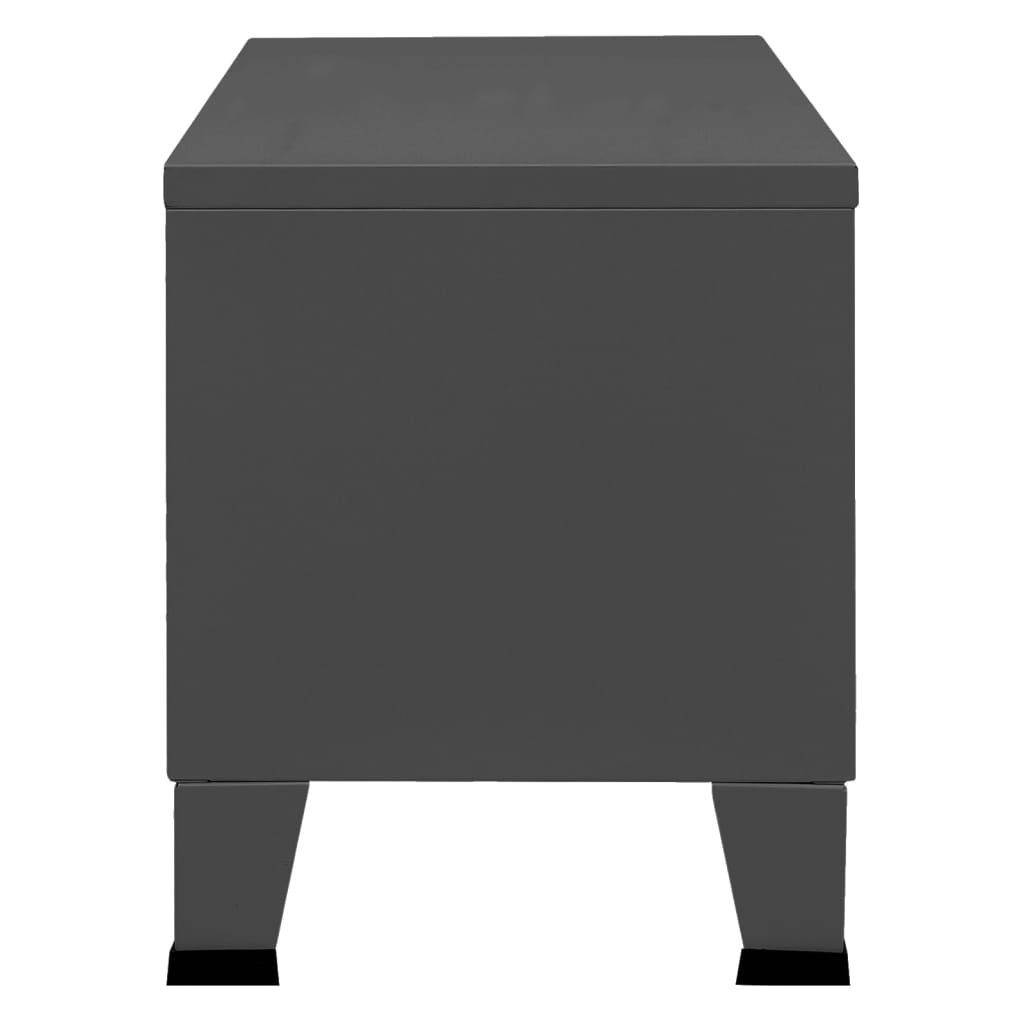 Meuble TV industriel Anthracite 105x35x42 cm Métal - XIOS