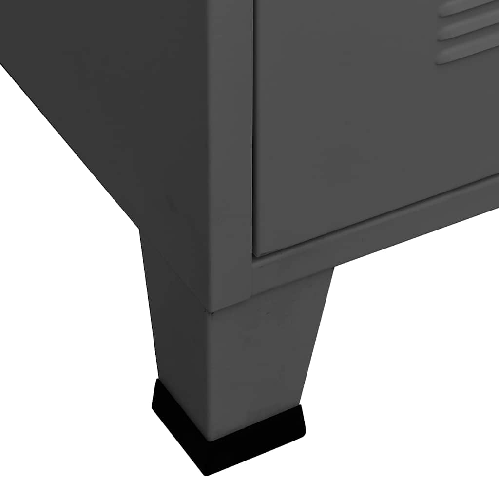 Meuble TV industriel Anthracite 105x35x42 cm Métal - XIOS