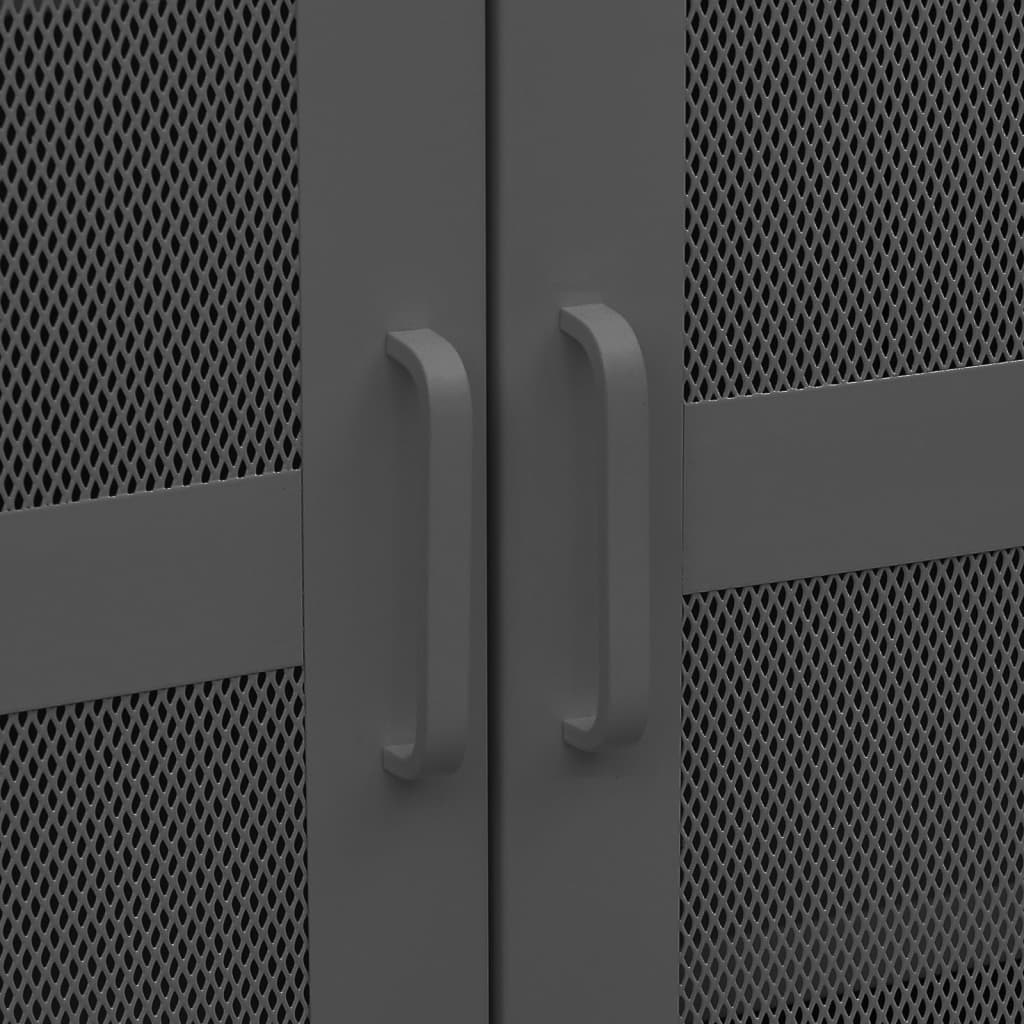 Coffre de rangement industriel Anthracite 70x40x115 cm Métal - XIOS