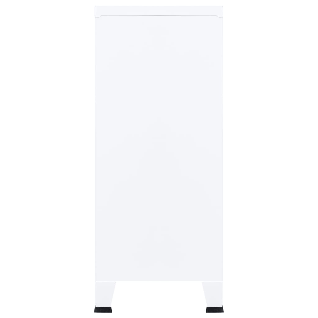 Coffre de rangement industriel Blanc 90x40x100 cm Acier - XIOS