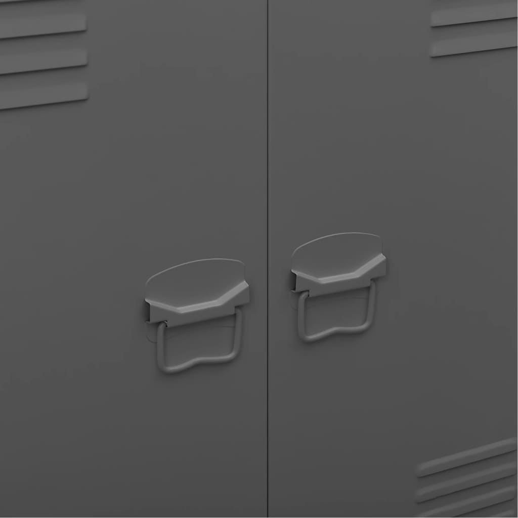Coffre de rangement industriel Anthracite 90x40x100 cm Acier