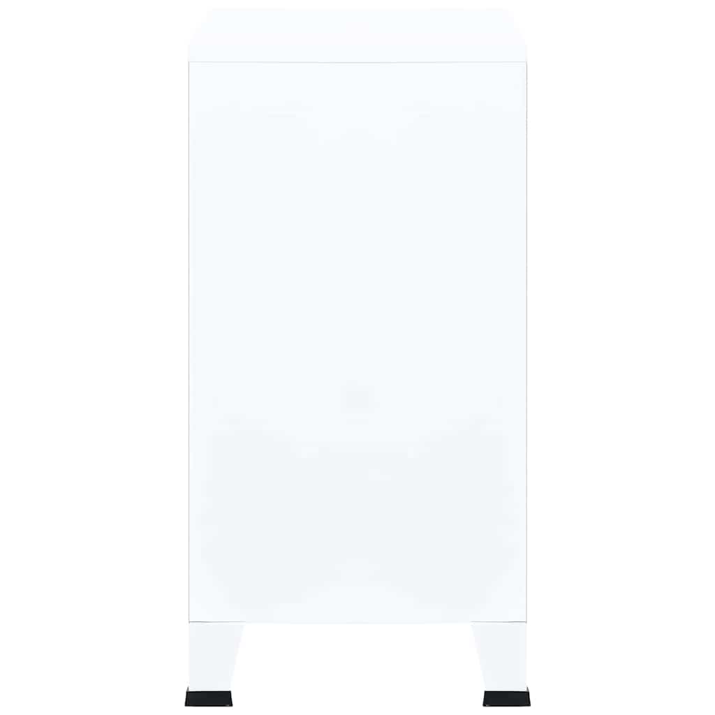 Coffre de rangement industriel Blanc 75x40x80 cm Acier - XIOS