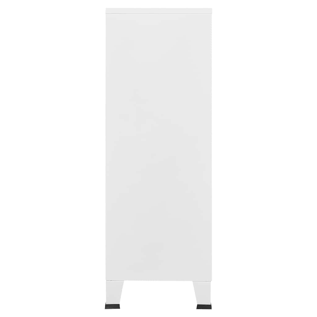 Coffre de rangement industriel Blanc 75x40x115 cm Métal - XIOS