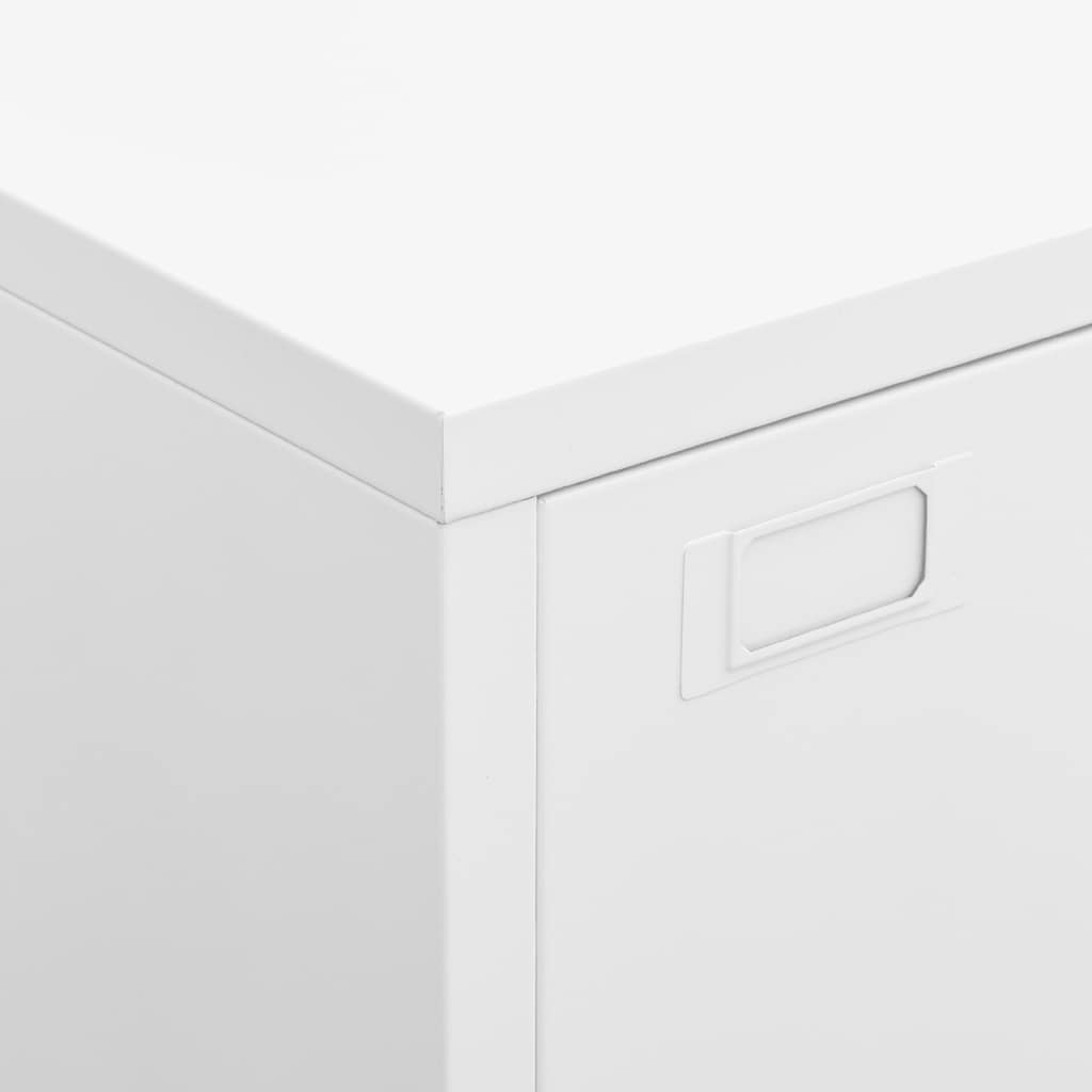 Coffre de rangement industriel Blanc 75x40x115 cm Métal - XIOS