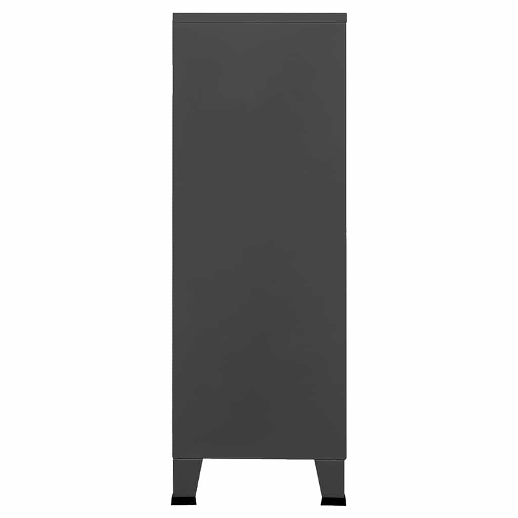 Coffre de rangement industriel Anthracite 75x40x115 cm Métal - XIOS
