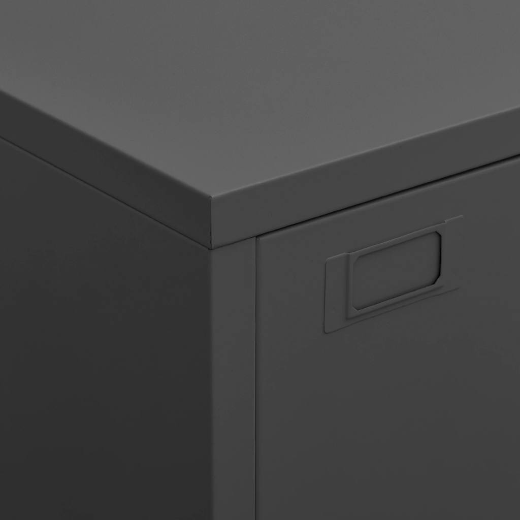 Coffre de rangement industriel Anthracite 75x40x115 cm Métal - XIOS