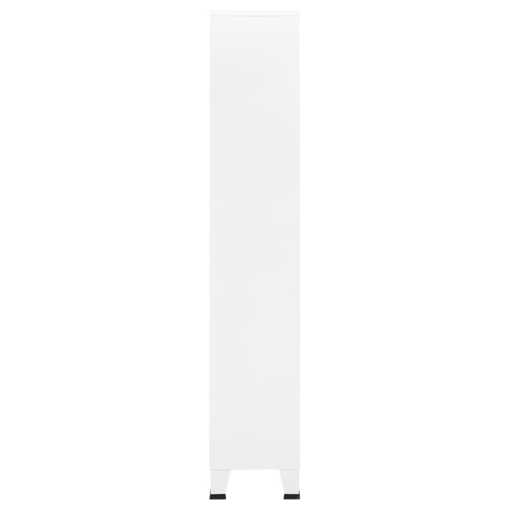 Bibliothèque industrielle Blanc 80x32x180 cm Acier - XIOS