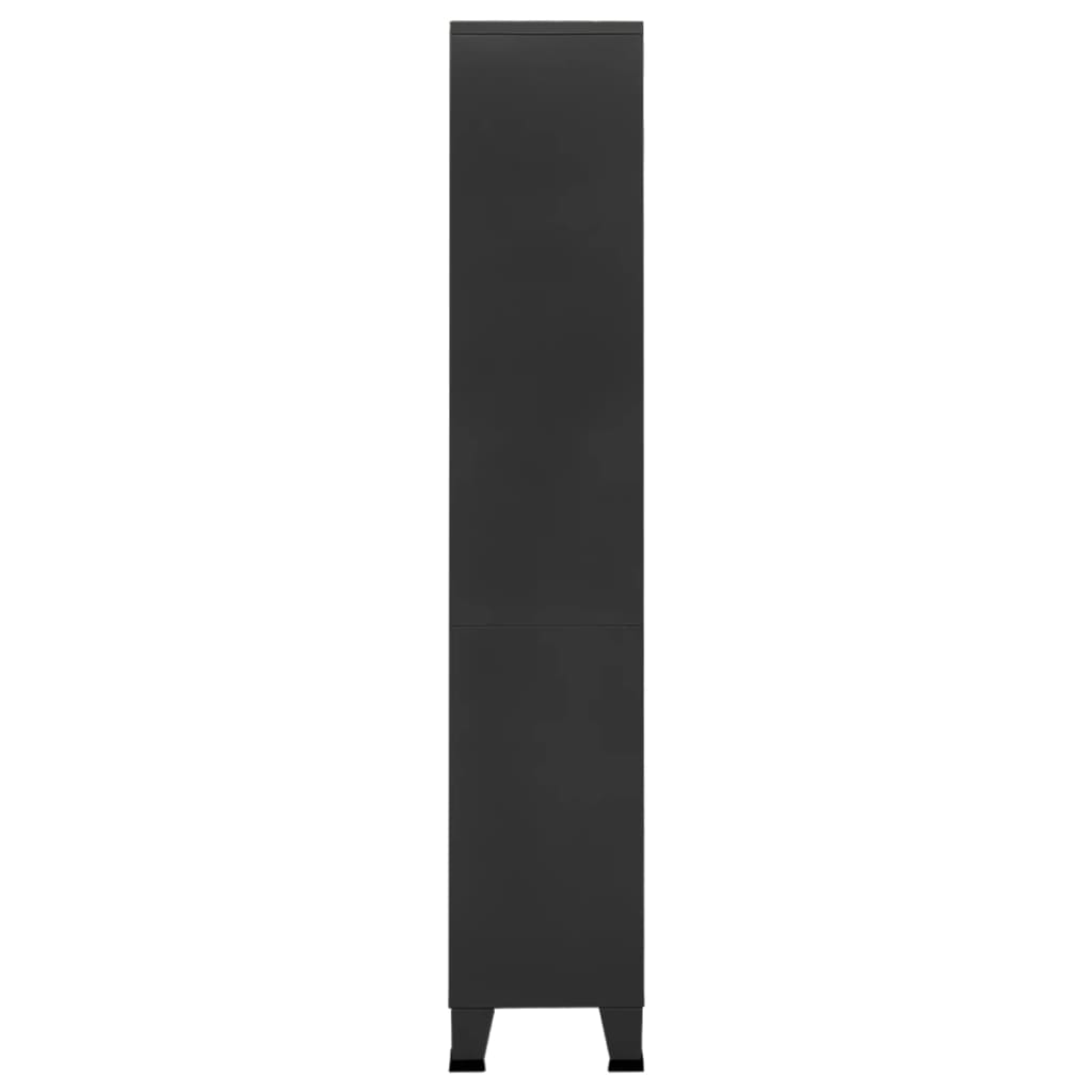 Bibliothèque industrielle Anthracite 80x32x180 cm Acier - XIOS