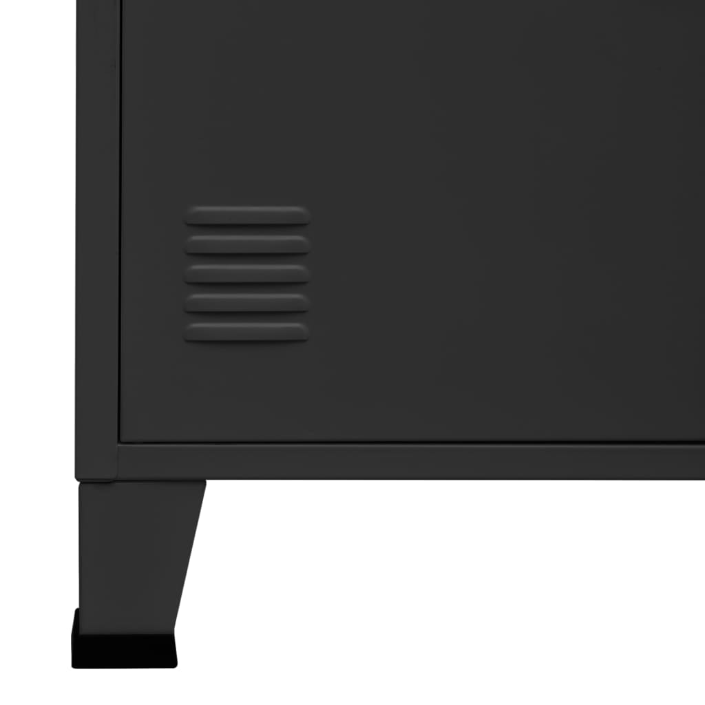 Bibliothèque industrielle Anthracite 80x32x180 cm Acier - XIOS