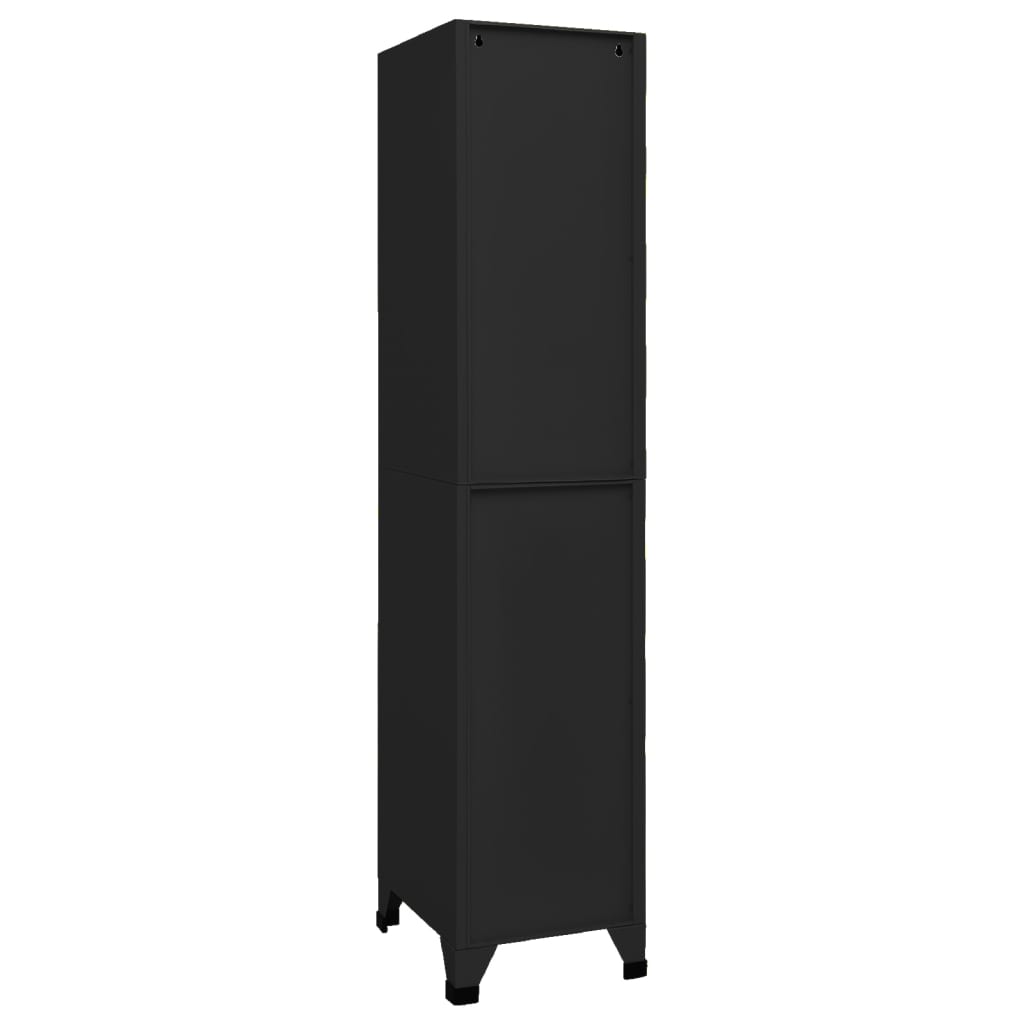 Armoire à casiers Noir 38x45x180 cm Acier - XIOS