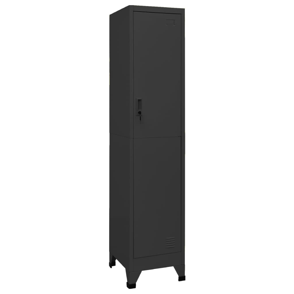 Armoire à casiers Anthracite 38x45x180 cm Acier - XIOS