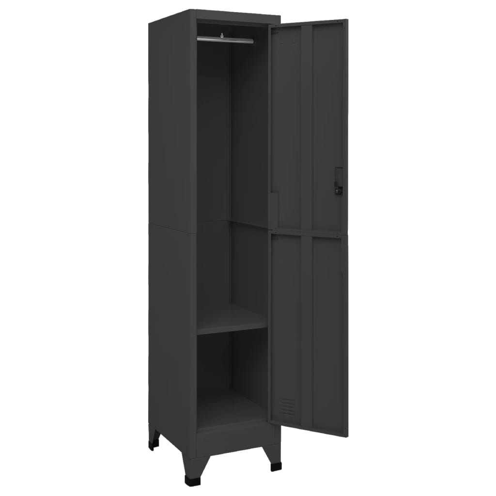 Armoire à casiers Anthracite 38x45x180 cm Acier - XIOS